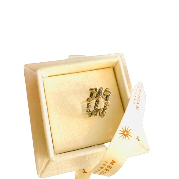 Sami Zeira Champagne Brown Diamonds 22k Oxidized Silver & Yellow Gold Rings - Picture 6 of 16